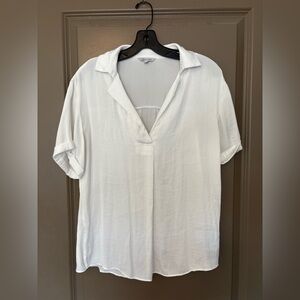 Naked Zebra White Button Down Shirt